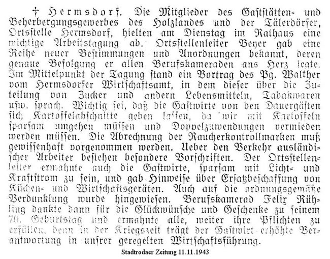 Stadtrodaer Zeitung vom 11.11.1943